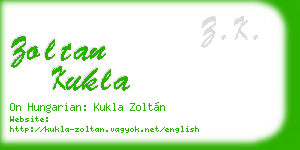 zoltan kukla business card