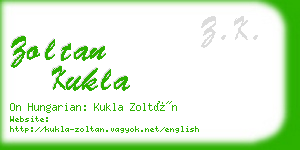 zoltan kukla business card